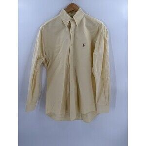 Ralph Lauren Shirt Men's 15 - 33 Yarmouth Yellow Button Down Long Sleeve EUC